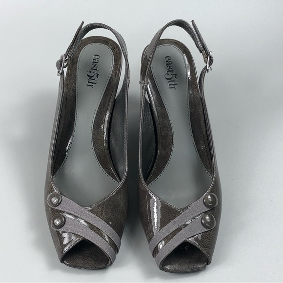 East5th Women’s Slingback Peep Toe Pumps Size 7M - Picture 2 of 9